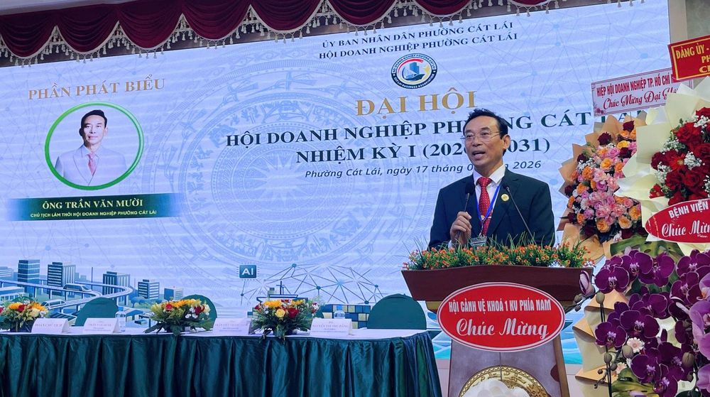 Ông Trần Văn Mười, Chủ tịch Hội Doanh nghiệp phường Cát Lái