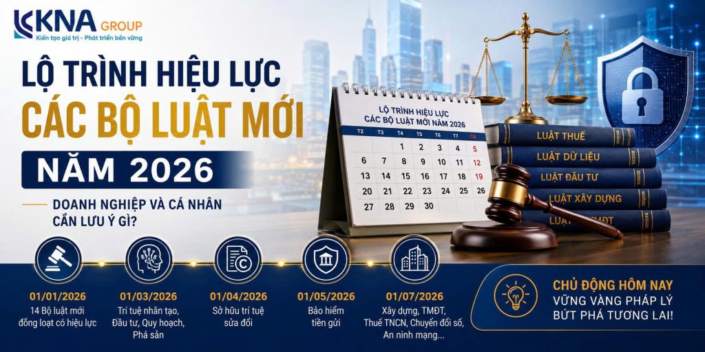 Luật mới năm 2026 và lộ trình hiệu lực theo 5 mốc thời gian