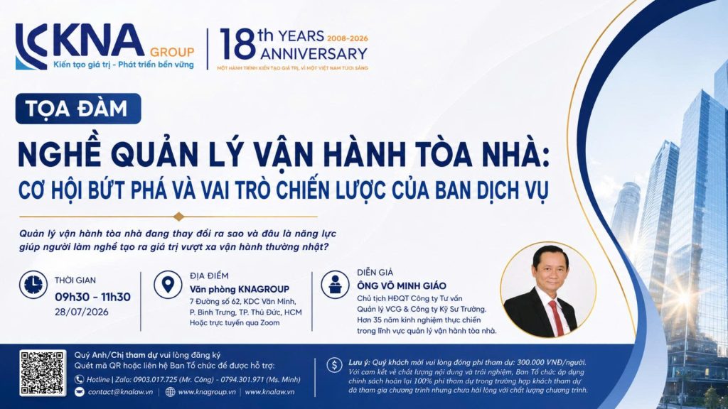 Tọa đàm quản lý vận hành tòa nhà do KNAGROUP tổ chức