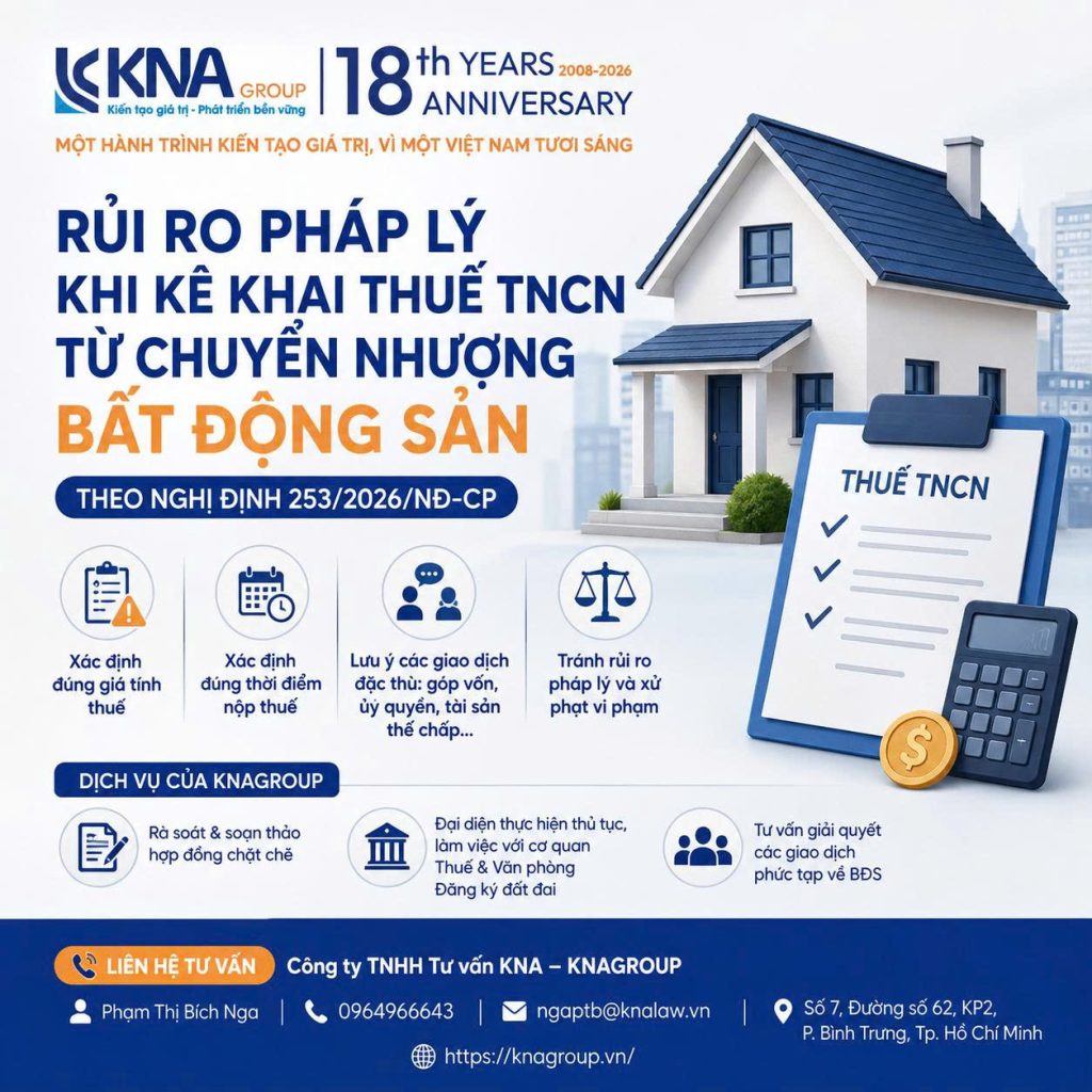 thuế TNCN từ chuyển nhượng bất động sản