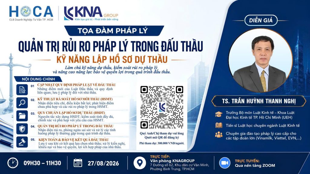 TS. Trần Huỳnh Thanh Nghị chia sẻ về rủi ro pháp lý trong đấu thầu