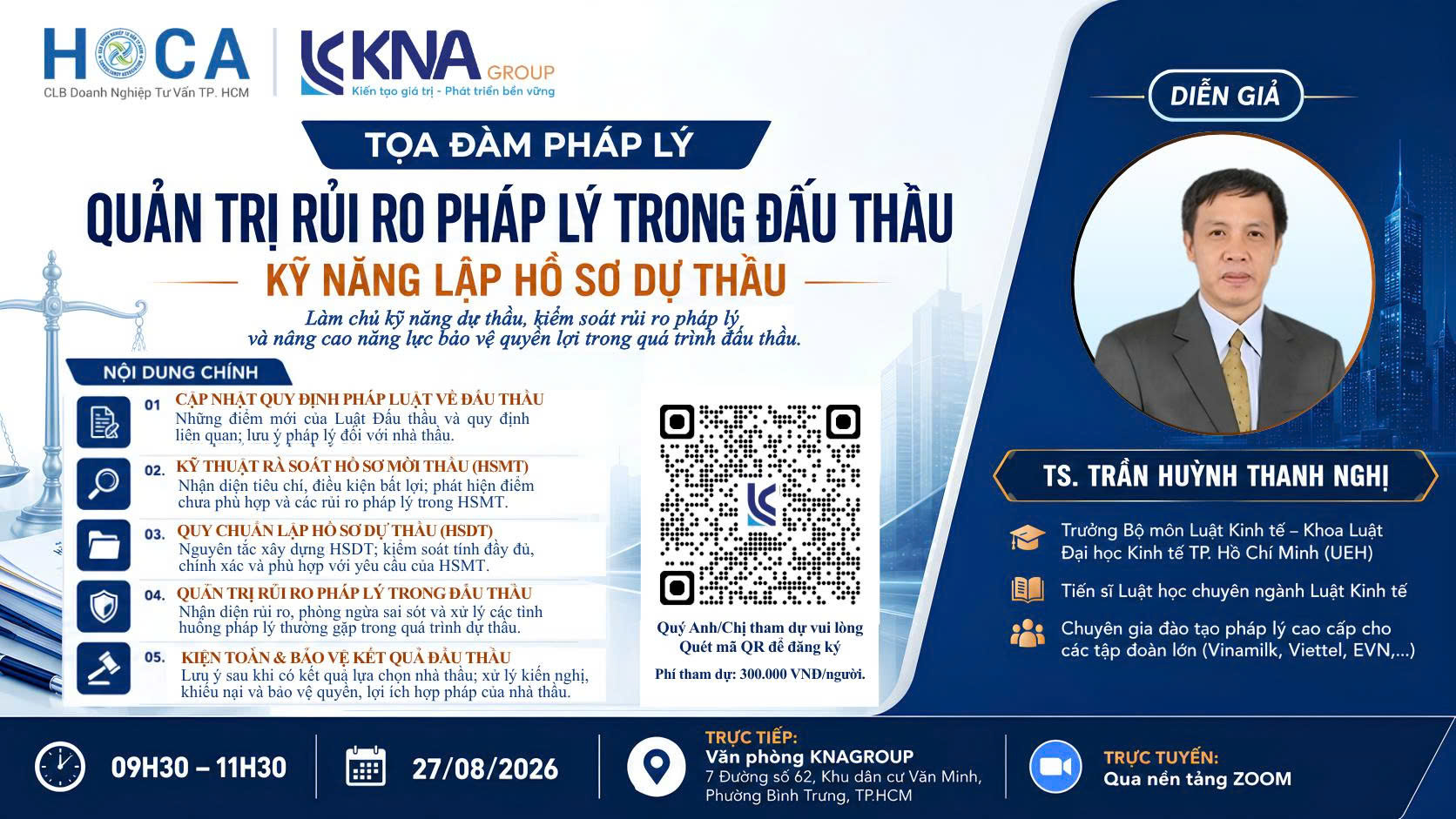 TS. Trần Huỳnh Thanh Nghị chia sẻ về rủi ro pháp lý trong đấu thầu