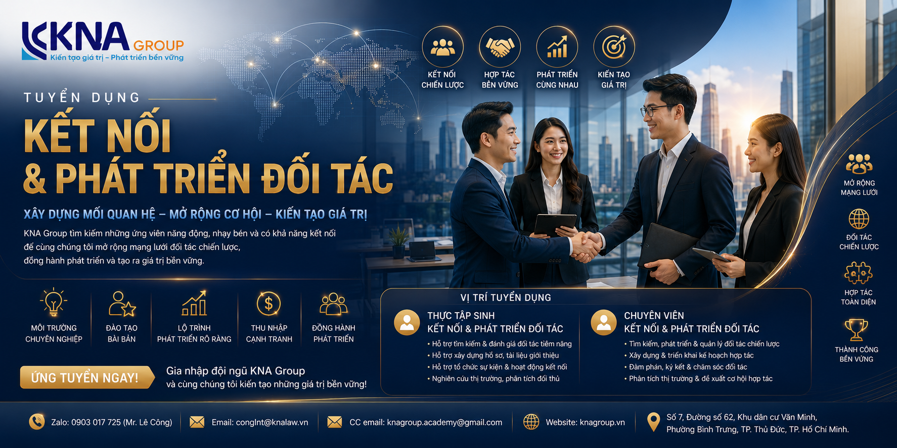 tuyển dụng phát triển đối tác KNAGROUP